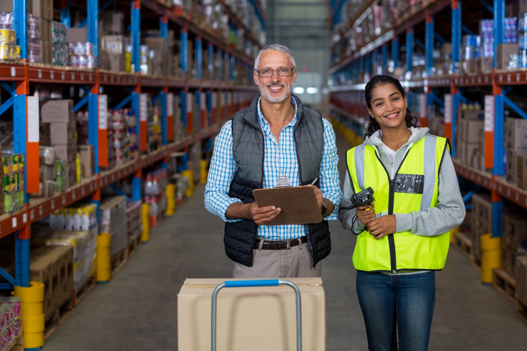 portrait-of-warehouse-workers-working-together